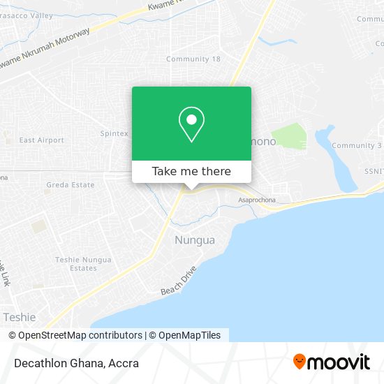 Decathlon Ghana map