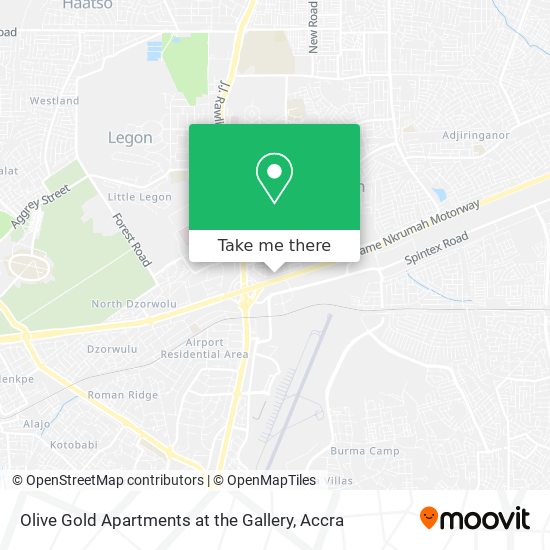 Olive Gold Apartments at the Gallery map