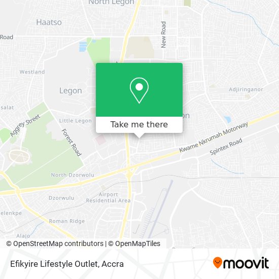 Efikyire Lifestyle Outlet map