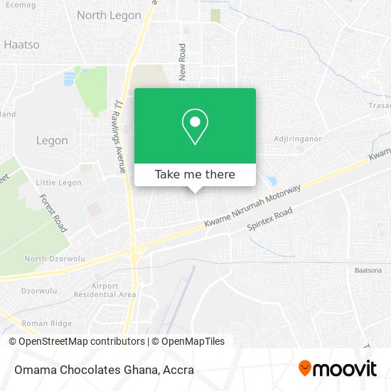 Omama Chocolates Ghana map