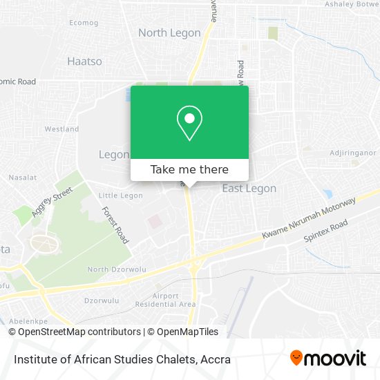 Institute of African Studies Chalets map