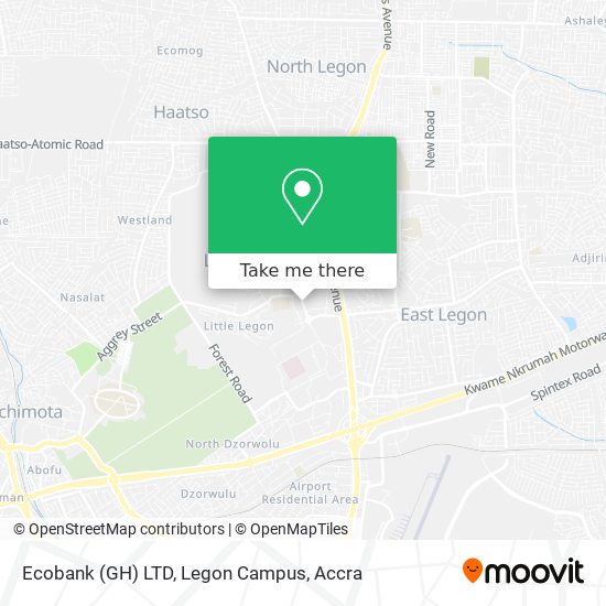 Ecobank (GH) LTD, Legon Campus map