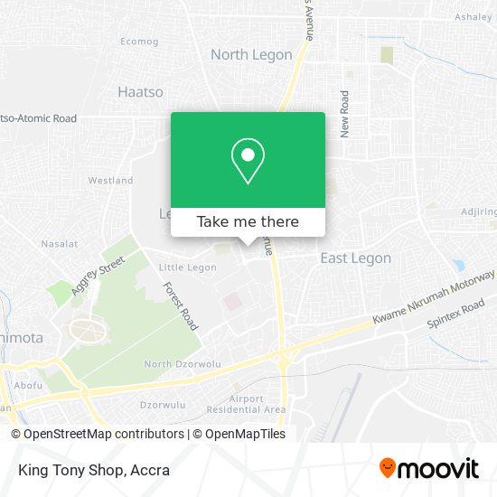 King Tony Shop map