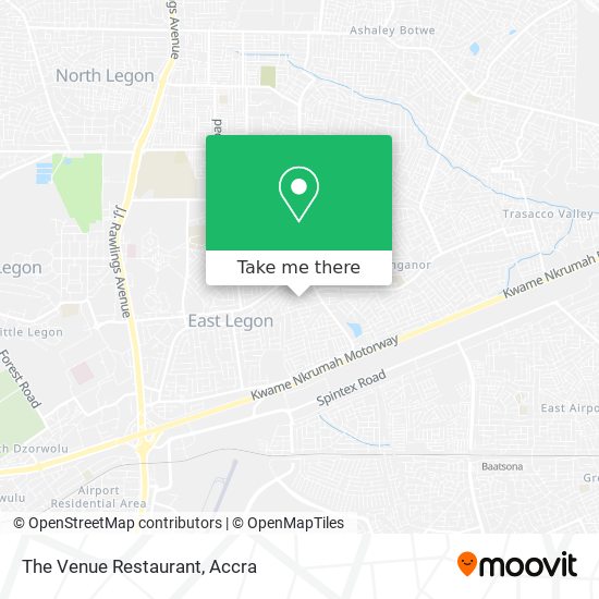 The Venue Restaurant map