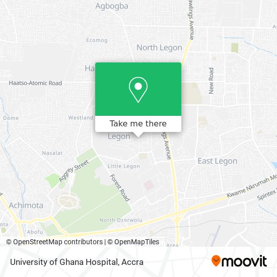 University of Ghana Hospital map