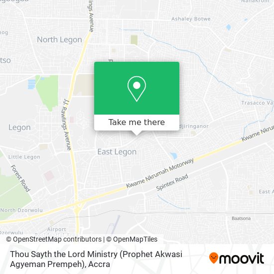 Thou Sayth the Lord Ministry (Prophet Akwasi Agyeman Prempeh) map