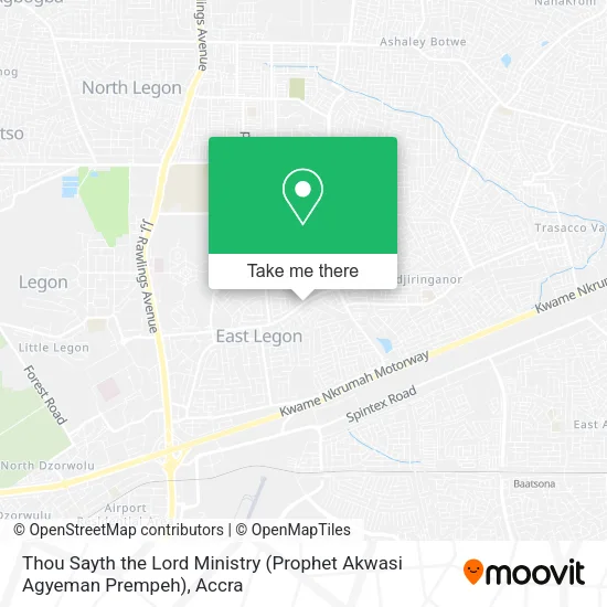 Thou Sayth the Lord Ministry (Prophet Akwasi Agyeman Prempeh) map