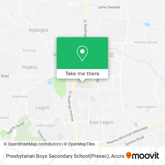 Presbytarian Boys Secondary School(Presec) map