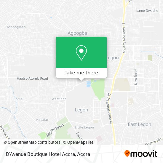 D'Avenue Boutique Hotel Accra map