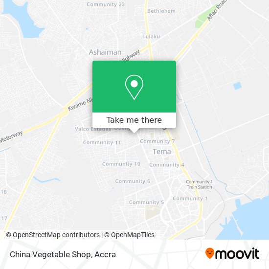 China Vegetable Shop map