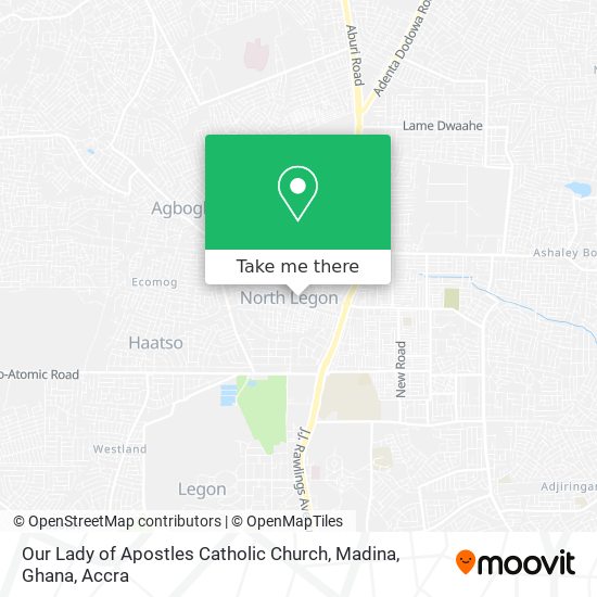 Our Lady of Apostles Catholic Church, Madina, Ghana map