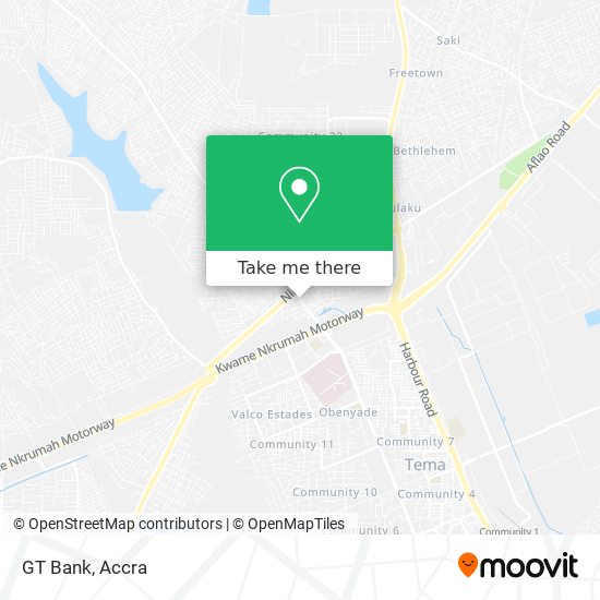 GT Bank map