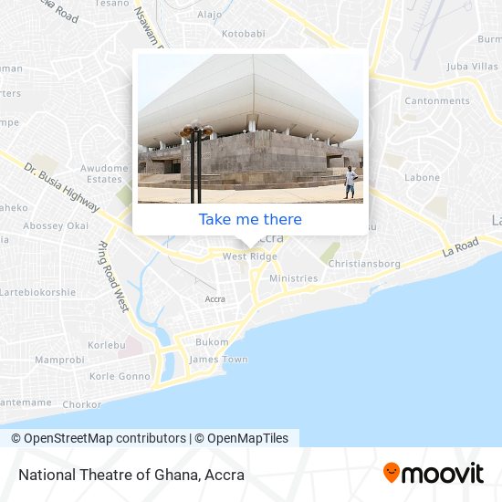 National Theatre of Ghana map