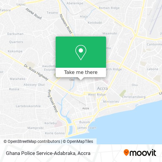 Ghana Police Service-Adabraka map