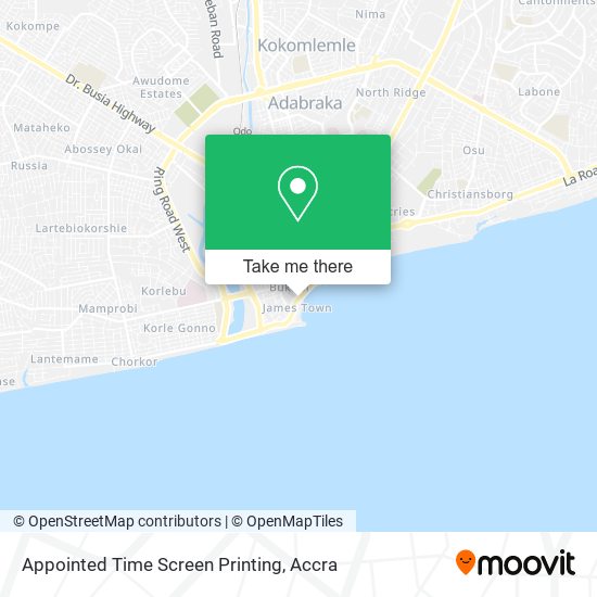 Appointed Time Screen Printing map