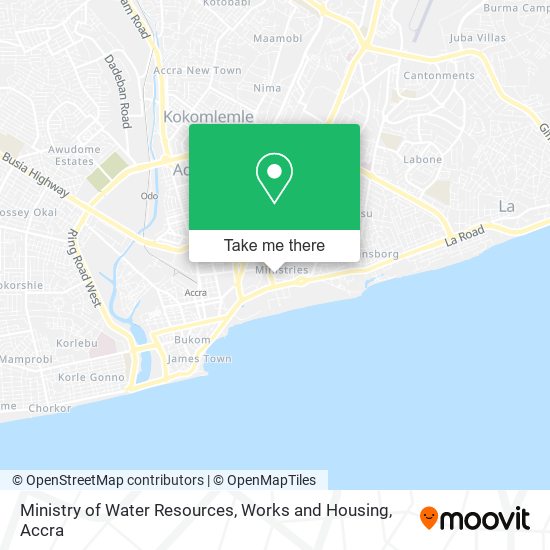 Ministry of Water Resources, Works and Housing map