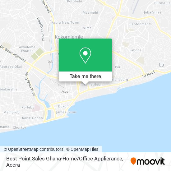 Best Point Sales Ghana-Home / Office Applierance map