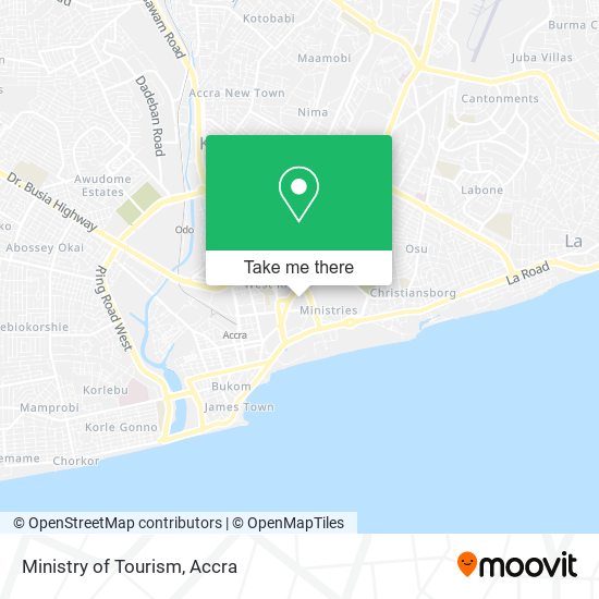 Ministry of Tourism map