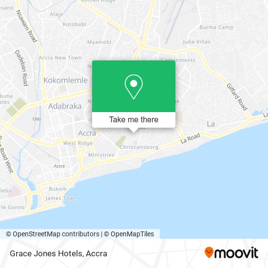 Grace Jones Hotels map