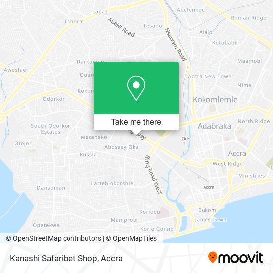 Kanashi Safaribet Shop map