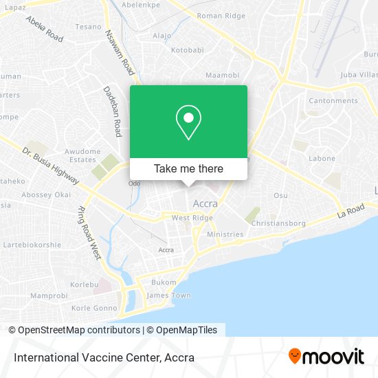 International Vaccine Center map