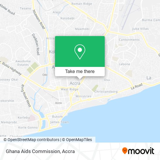 Ghana Aids Commission map