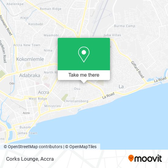 Corks Lounge map