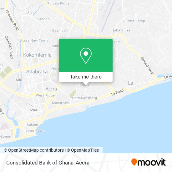 Consolidated Bank of Ghana map