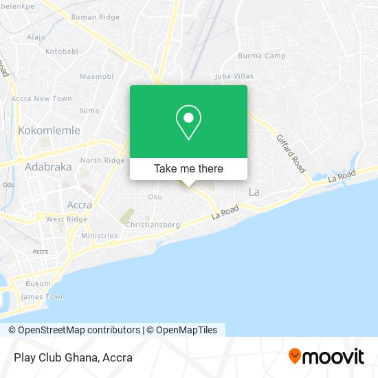 Play Club Ghana map