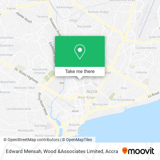 Edward Mensah, Wood &Associates Limited map