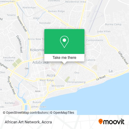African Art Network map