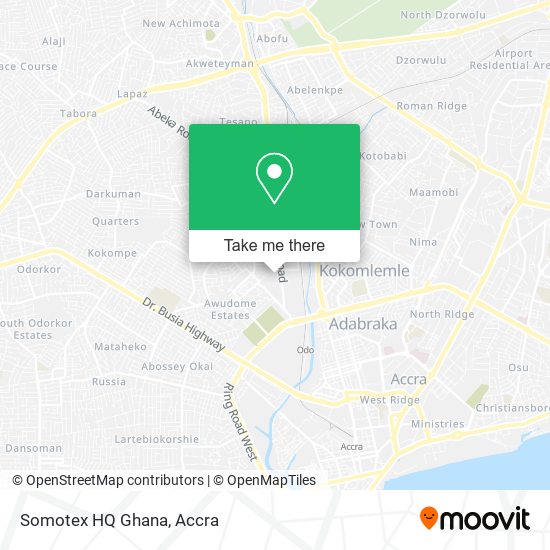 Somotex HQ Ghana map