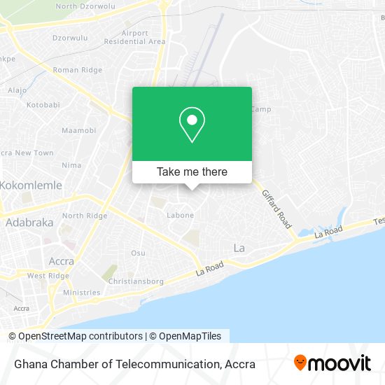 Ghana Chamber of Telecommunication map