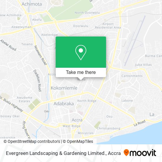 Evergreen Landscaping & Gardening Limited. map