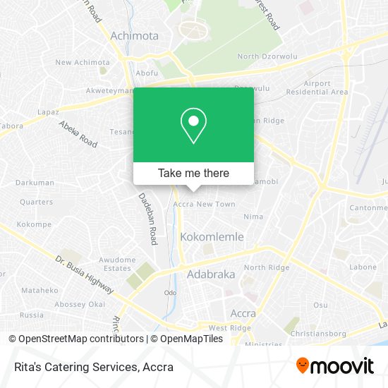 Rita's Catering Services map