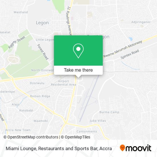 Miami Lounge, Restaurants and Sports Bar map