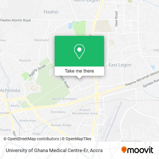 University of Ghana Medical Centre-Er map