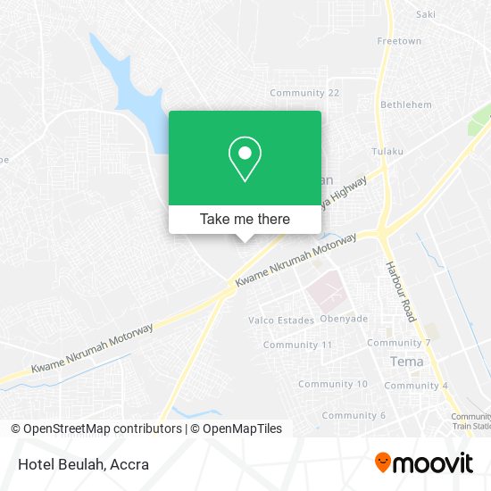 Hotel Beulah map