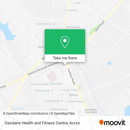 Geodans Health and Fitness Centre map