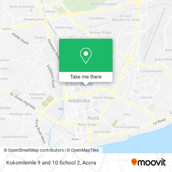 Kokomlemle 9 and 10 School 2 map