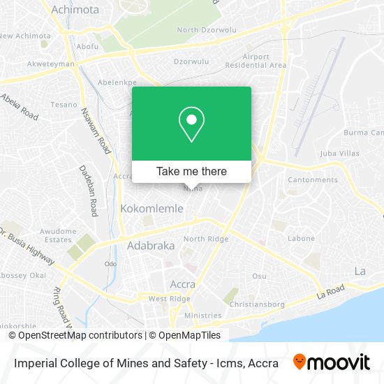 Imperial College of Mines and Safety - Icms map
