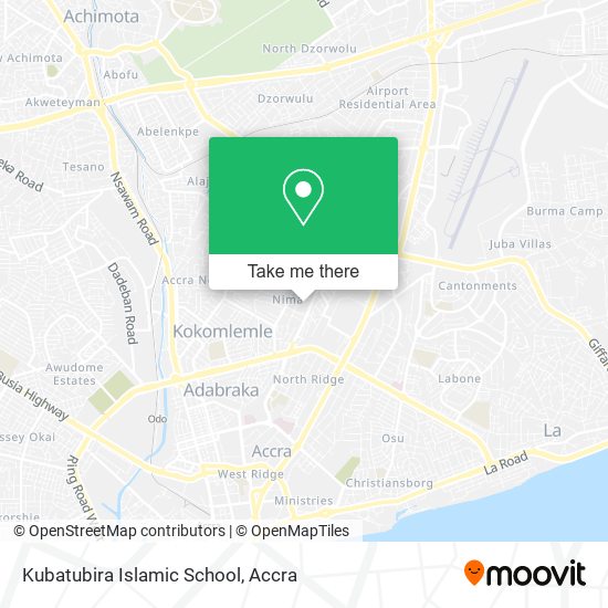 Kubatubira Islamic School map