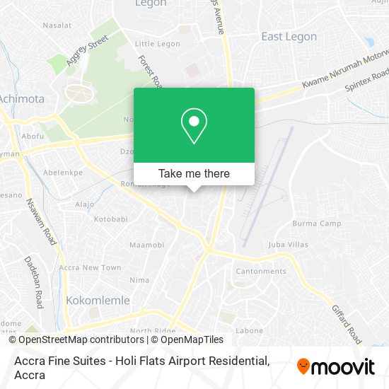 Accra Fine Suites - Holi Flats Airport Residential map