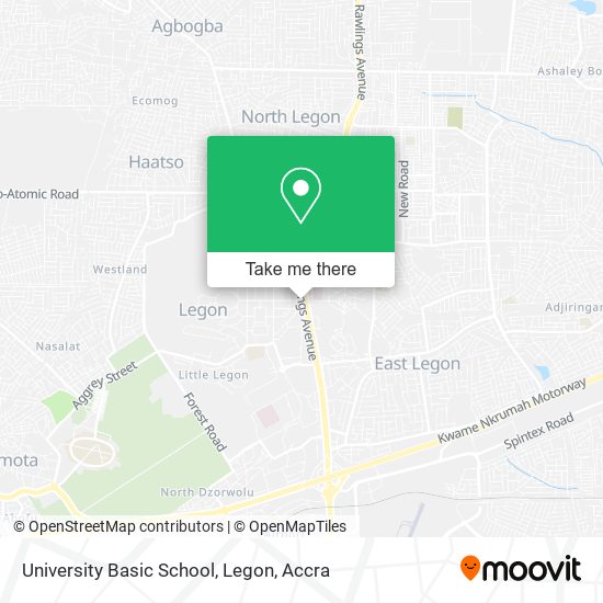 University Basic School, Legon map