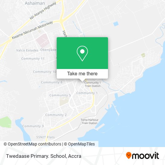 Twedaase Primary. School map