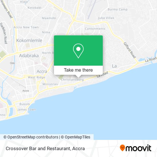 Crossover Bar and Restaurant map