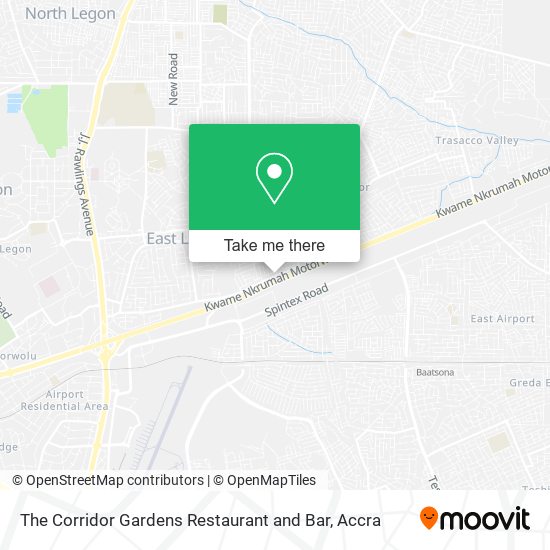 The Corridor Gardens Restaurant and Bar map