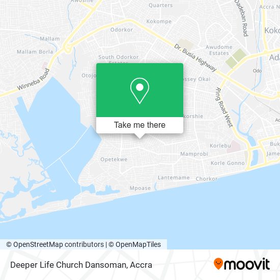 Deeper Life Church Dansoman map