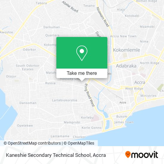 Kaneshie Secondary Technical School map