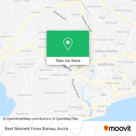 Bext Nescent Forex Bureau map